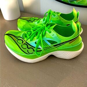 Saucony Endorphin Elite. Only 20 miles on them! 8.5 Women’s retail for $285